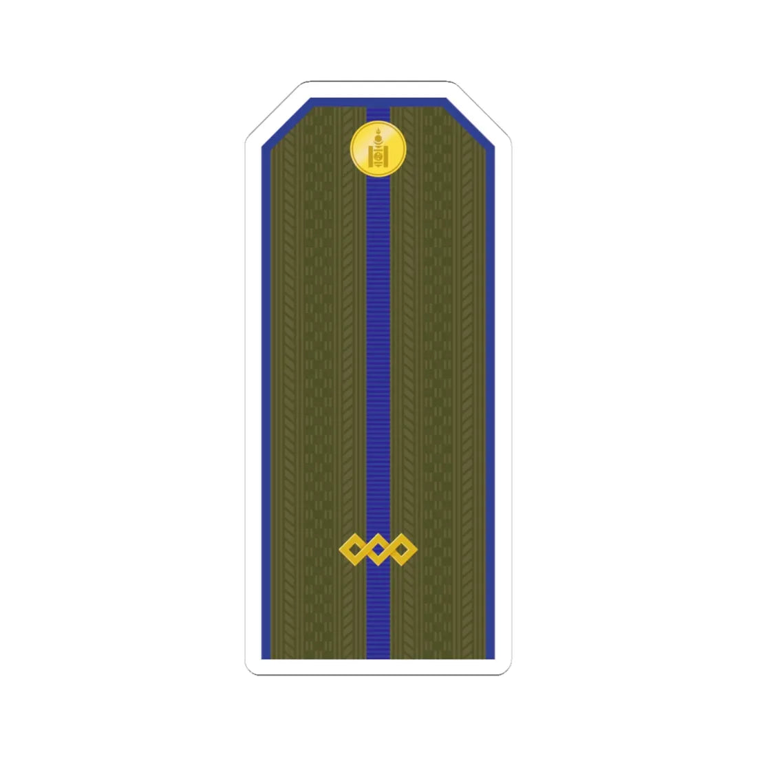 Mongolian Army Junior sergeant service 1990 1998 (Mongolia) (Military Rank) STICKER Vinyl Kiss-Cut Decal 4 Inch White - The Sticker Space