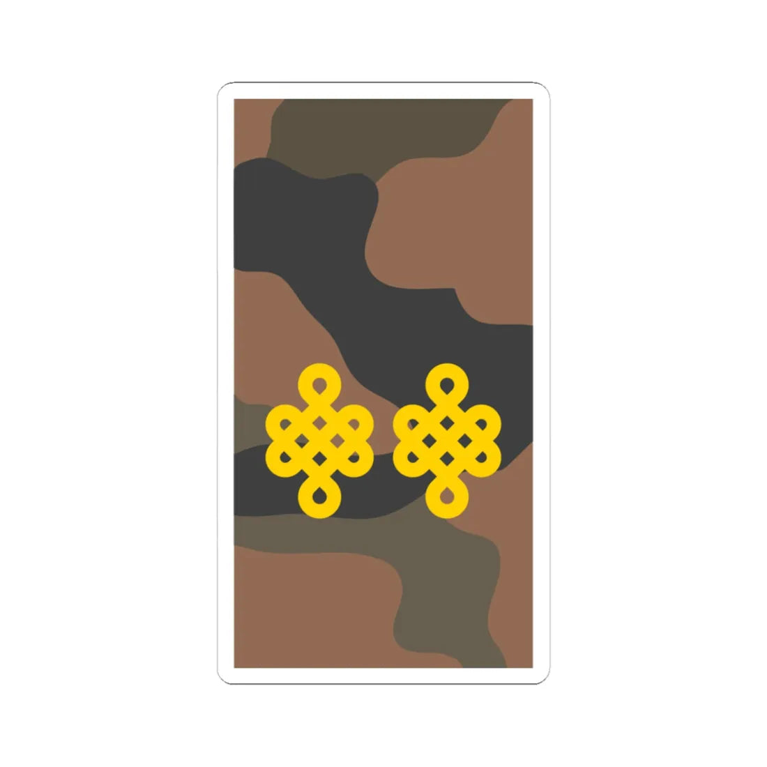 Mongolian Army LTC field 1998 2011 (Mongolia) (Military Rank) STICKER Vinyl Kiss-Cut Decal 3 Inch White - The Sticker Space