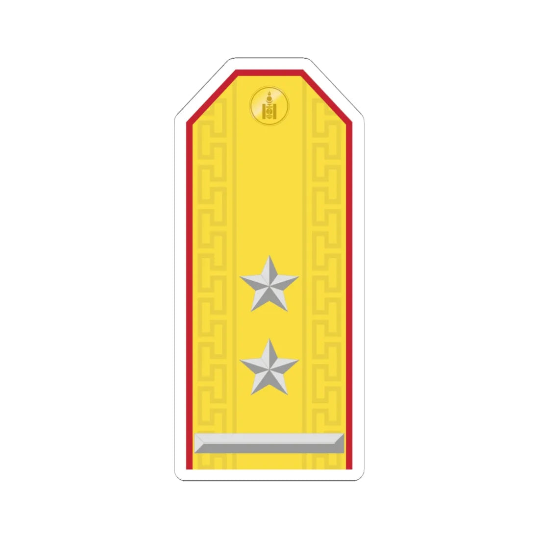 Mongolian Army LTC parade (Mongolia) (Military Rank) STICKER Vinyl Kiss-Cut Decal 6 Inch White - The Sticker Space