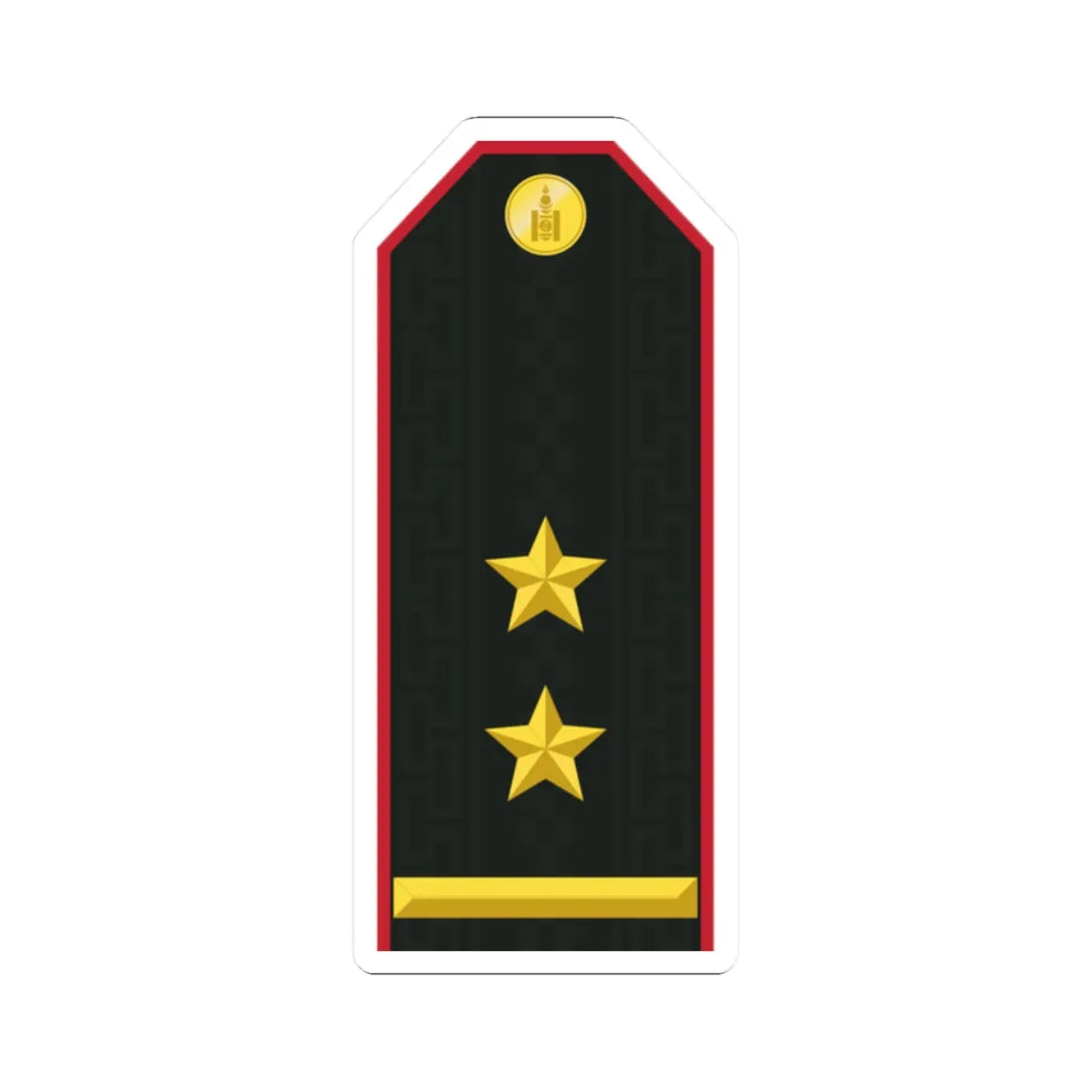 Mongolian Army LTC service (Mongolia) (Military Rank) STICKER Vinyl Kiss-Cut Decal 2 Inch White - The Sticker Space