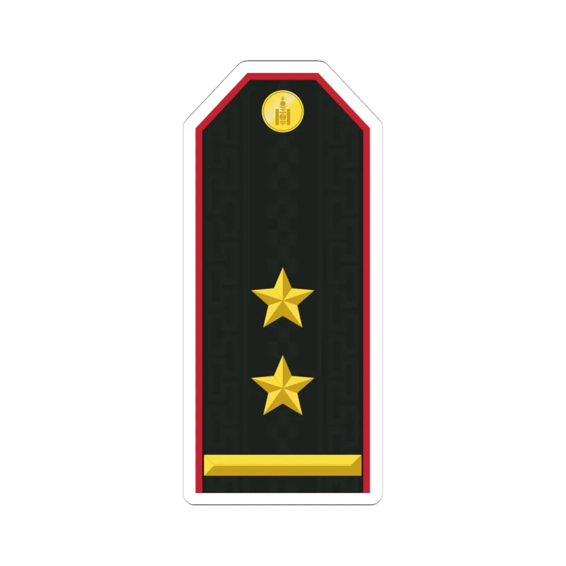Mongolian Army LTC service (Mongolia) (Military Rank) STICKER Vinyl Kiss-Cut Decal 4 Inch White - The Sticker Space