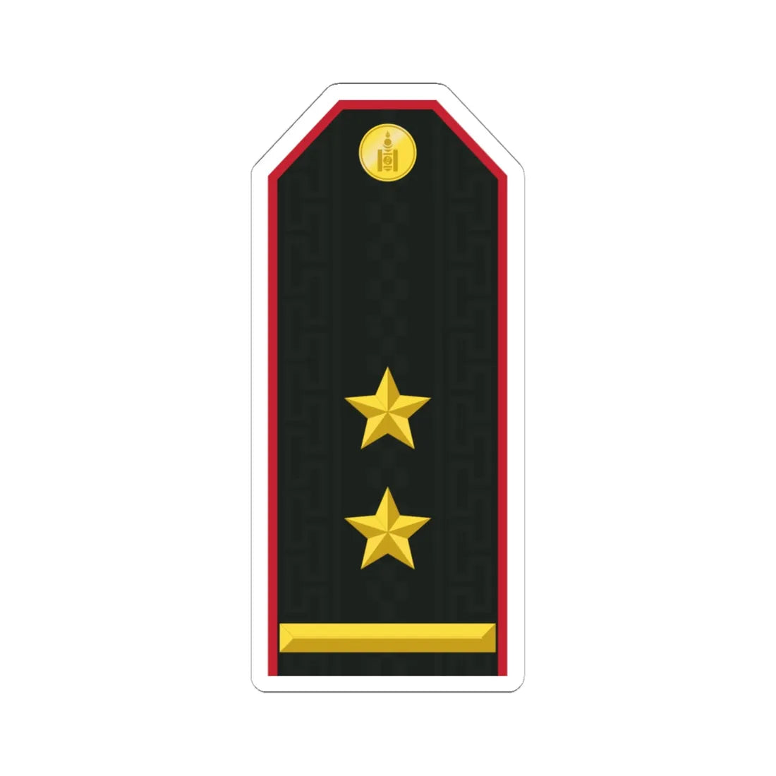 Mongolian Army LTC service (Mongolia) (Military Rank) STICKER Vinyl Kiss-Cut Decal 6 Inch White - The Sticker Space