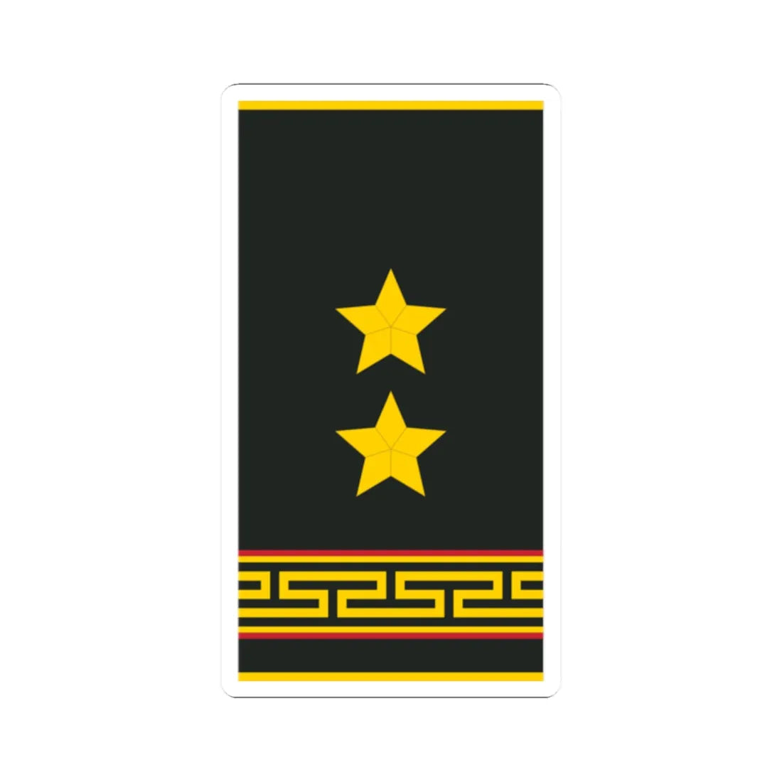 Mongolian Army LTC shirt (Mongolia) (Military Rank) STICKER Vinyl Kiss-Cut Decal 2 Inch White - The Sticker Space