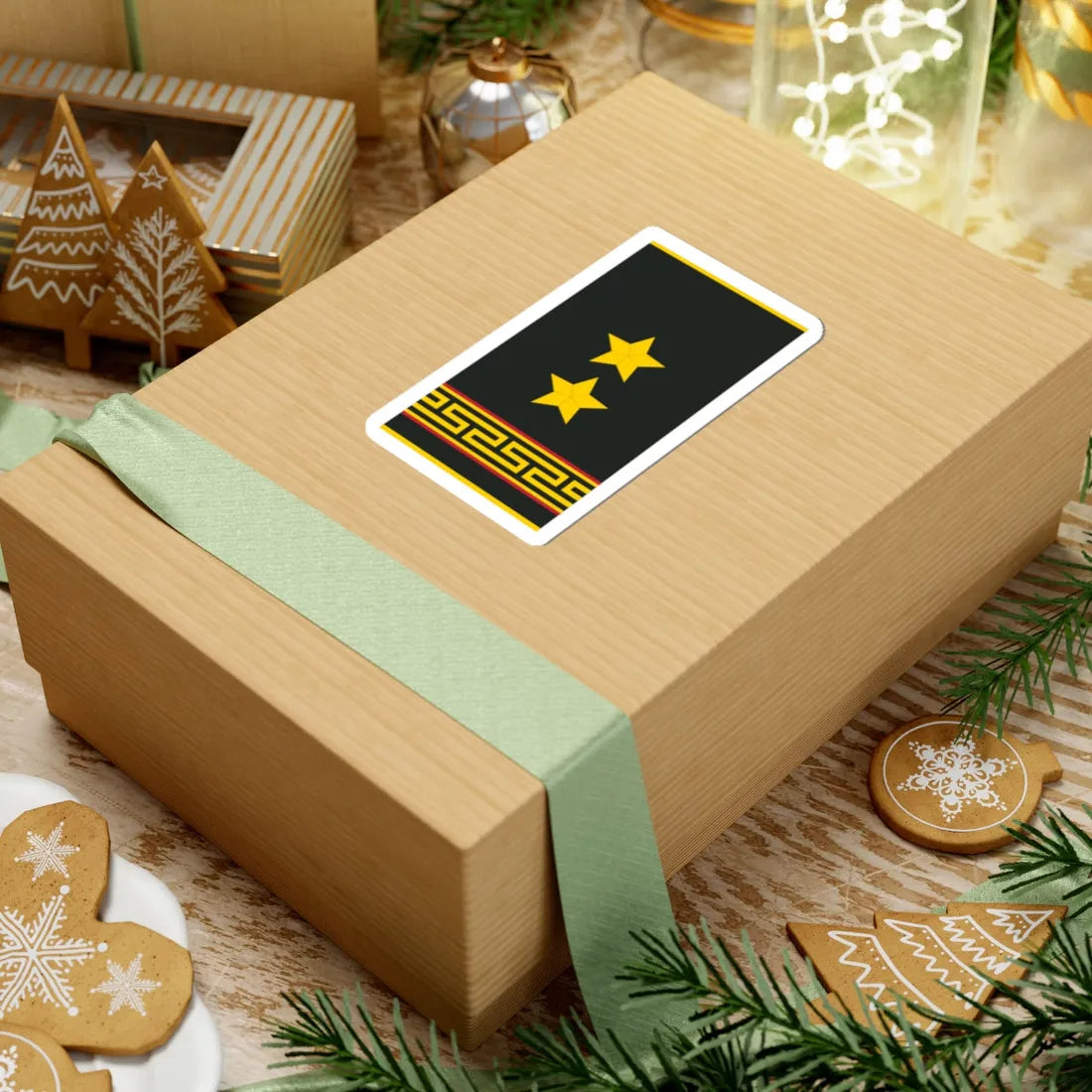 Mongolian Army LTC shirt (Mongolia) (Military Rank) STICKER Vinyl Kiss-Cut Decal - The Sticker Space