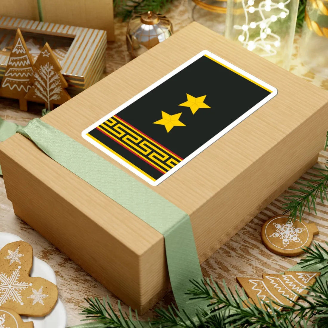 Mongolian Army LTC shirt (Mongolia) (Military Rank) STICKER Vinyl Kiss-Cut Decal - The Sticker Space