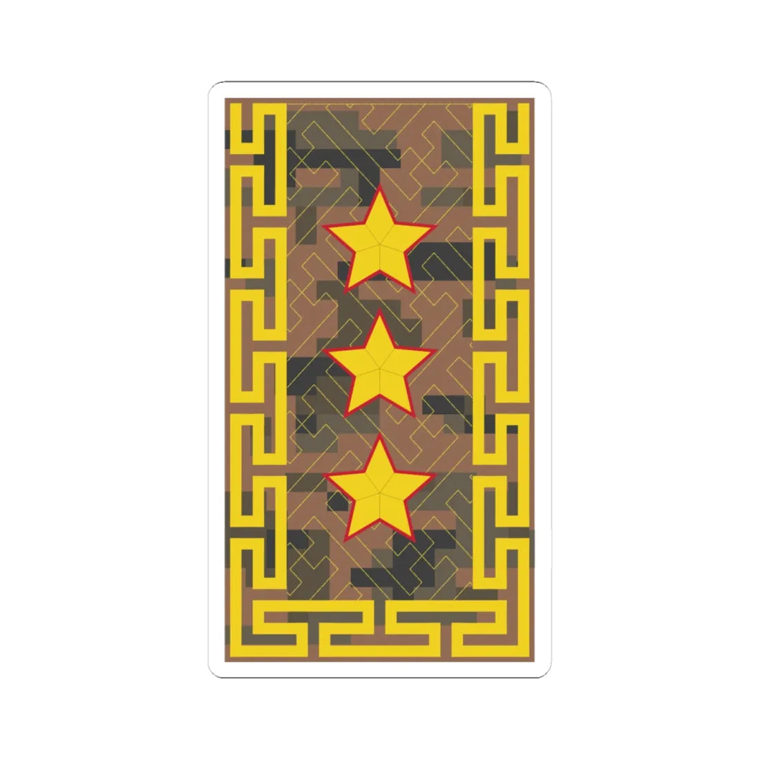 Mongolian Army LTG field (Mongolia) (Military Rank) STICKER Vinyl Kiss-Cut Decal 4 Inch White - The Sticker Space