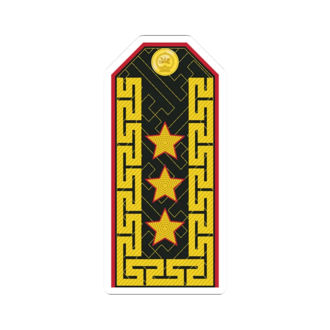 Mongolian Army LTG service (Mongolia) (Military Rank) STICKER Vinyl Kiss-Cut Decal 2 Inch White - The Sticker Space