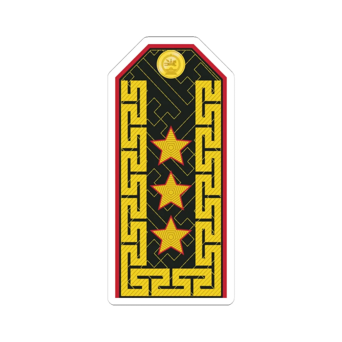 Mongolian Army LTG service (Mongolia) (Military Rank) STICKER Vinyl Kiss-Cut Decal 4 Inch White - The Sticker Space