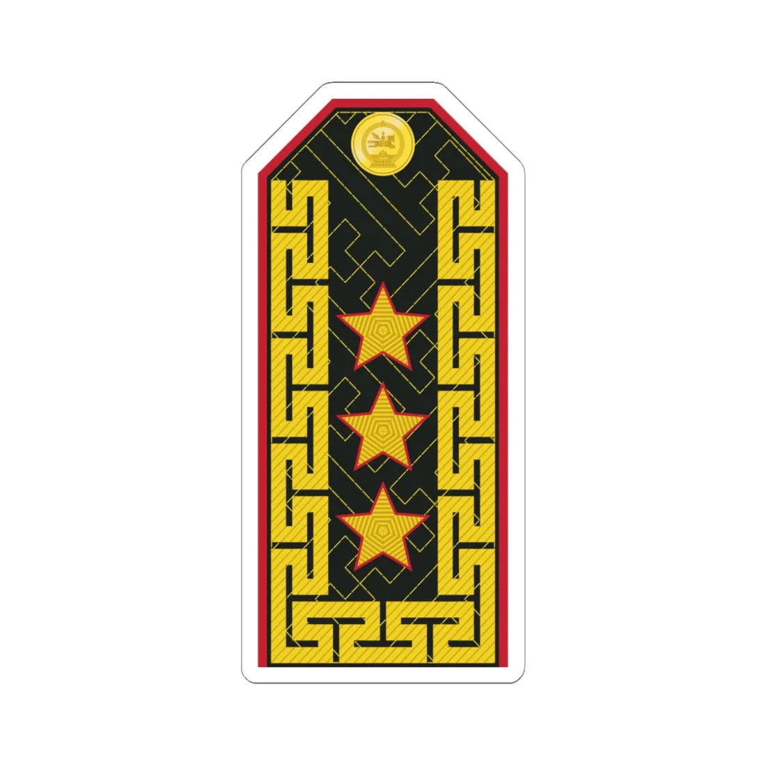 Mongolian Army LTG service (Mongolia) (Military Rank) STICKER Vinyl Kiss-Cut Decal 6 Inch White - The Sticker Space