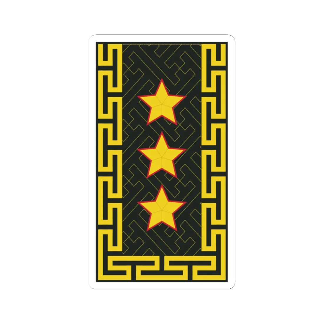 Mongolian Army LTG shirt (Mongolia) (Military Rank) STICKER Vinyl Kiss-Cut Decal 2 Inch White - The Sticker Space