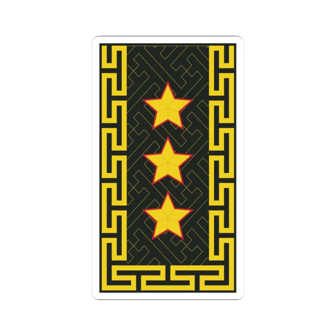 Mongolian Army LTG shirt (Mongolia) (Military Rank) STICKER Vinyl Kiss-Cut Decal 3 Inch White - The Sticker Space