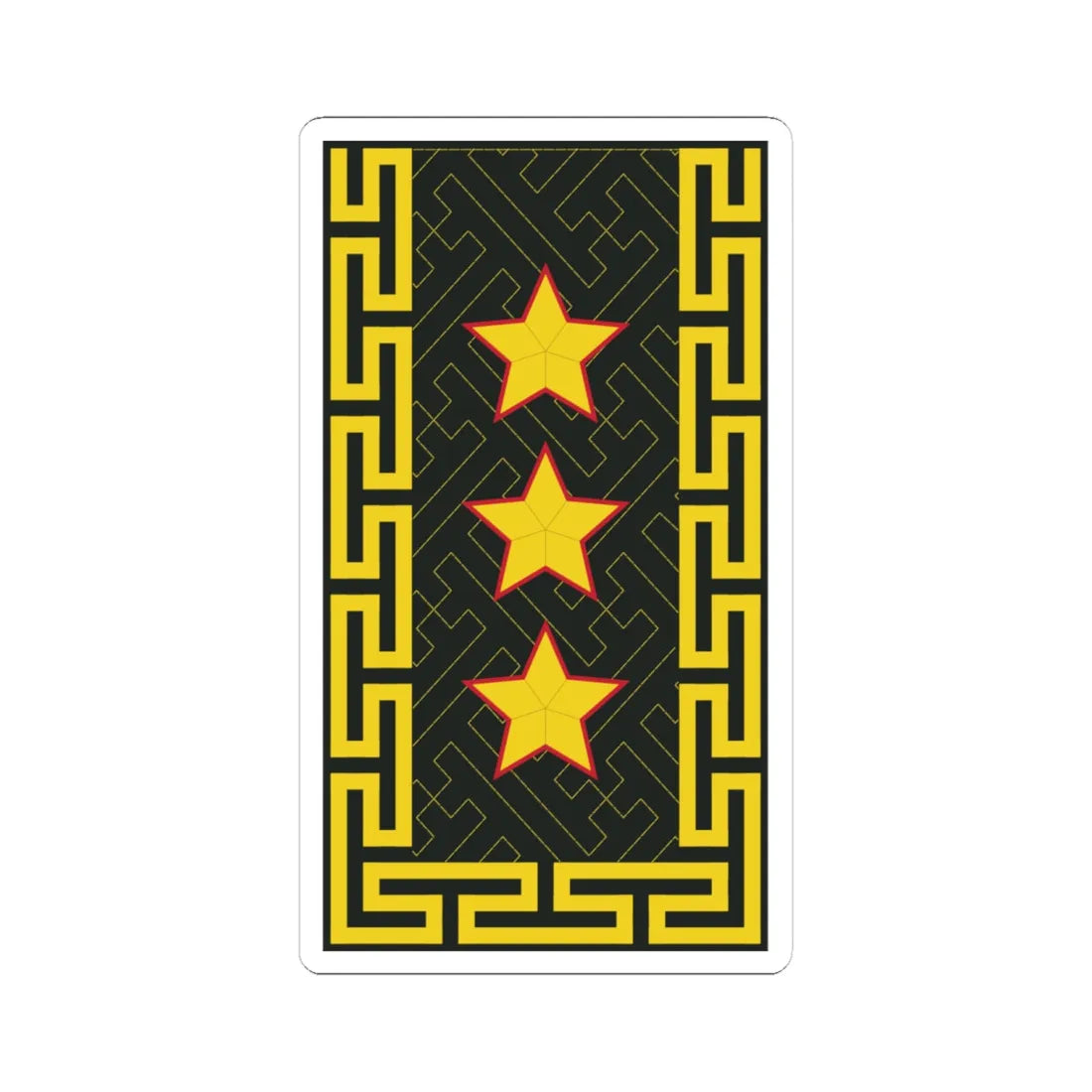 Mongolian Army LTG shirt (Mongolia) (Military Rank) STICKER Vinyl Kiss-Cut Decal 6 Inch White - The Sticker Space