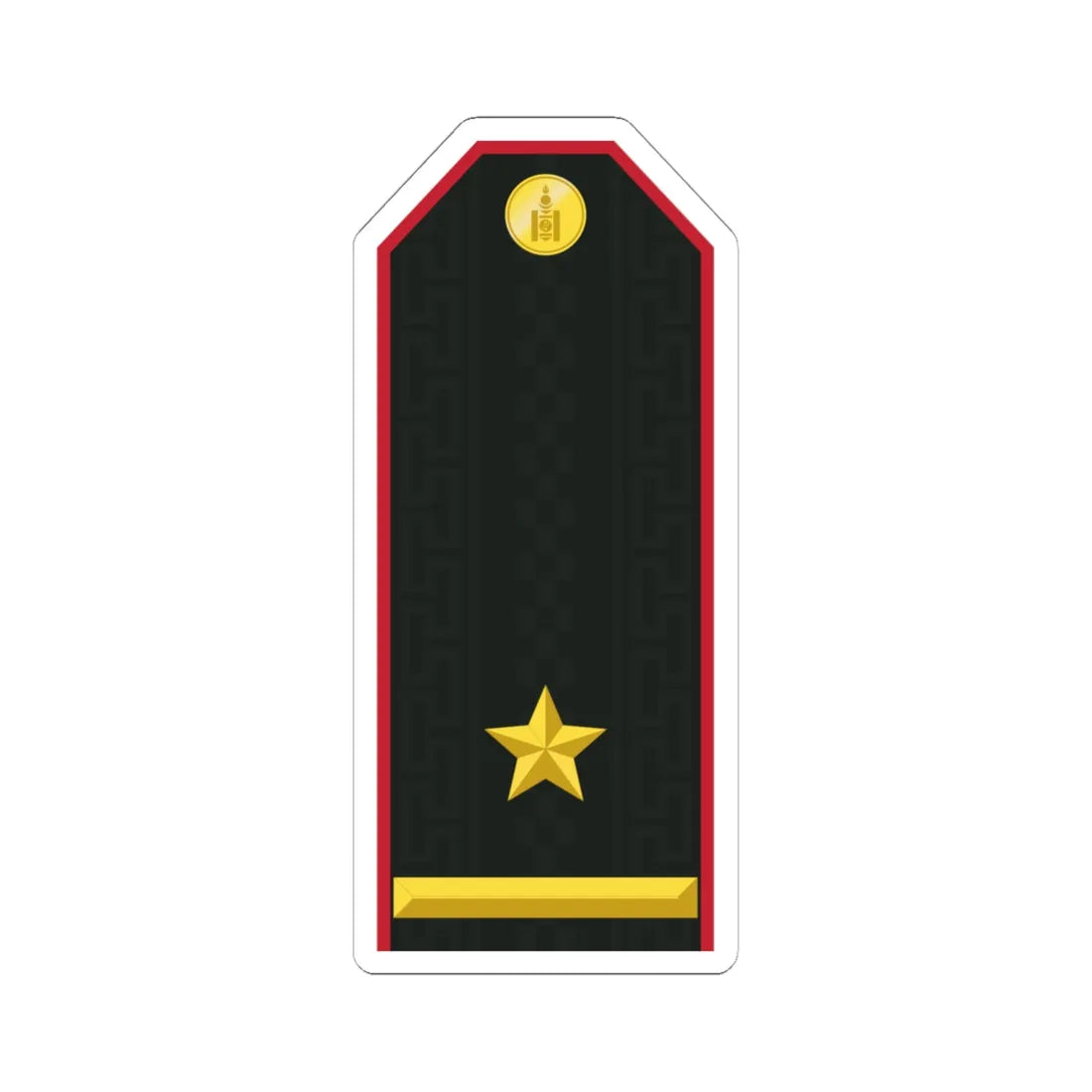 Mongolian Army MAJ service (Mongolia) (Military Rank) STICKER Vinyl Kiss-Cut Decal 6 Inch White - The Sticker Space