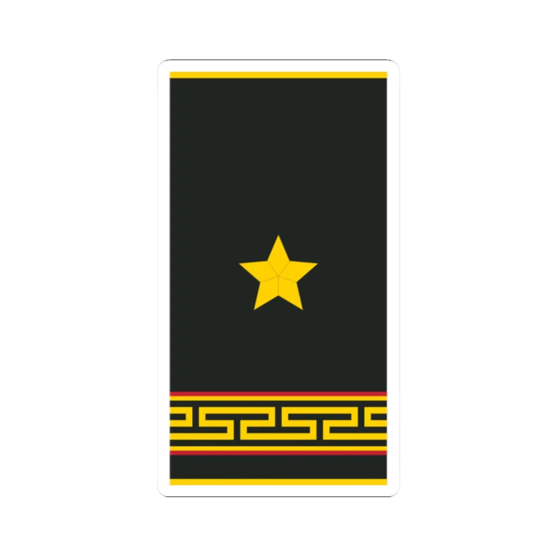 Mongolian Army MAJ shirt (Mongolia) (Military Rank) STICKER Vinyl Kiss-Cut Decal 2 Inch White - The Sticker Space