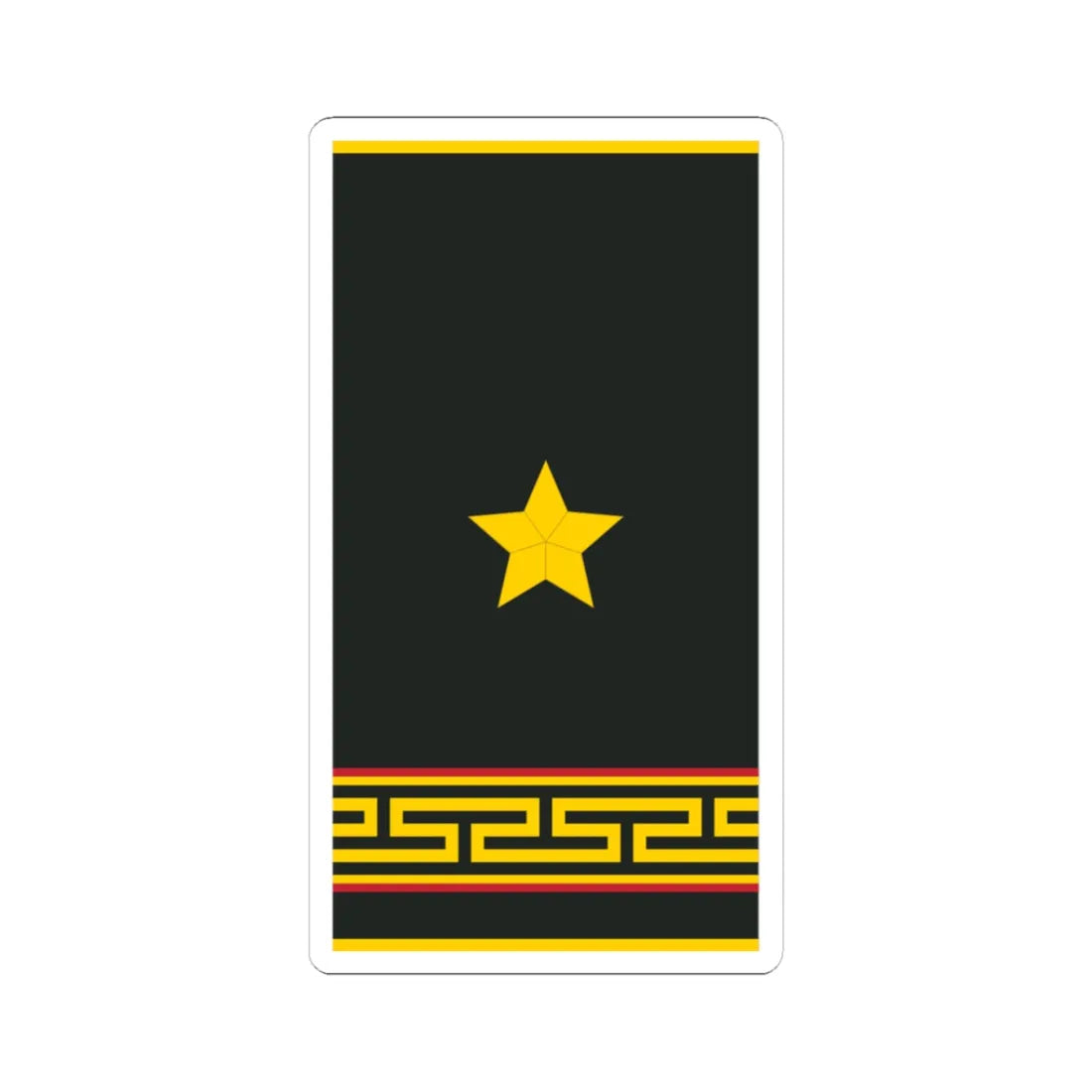 Mongolian Army MAJ shirt (Mongolia) (Military Rank) STICKER Vinyl Kiss-Cut Decal 3 Inch White - The Sticker Space