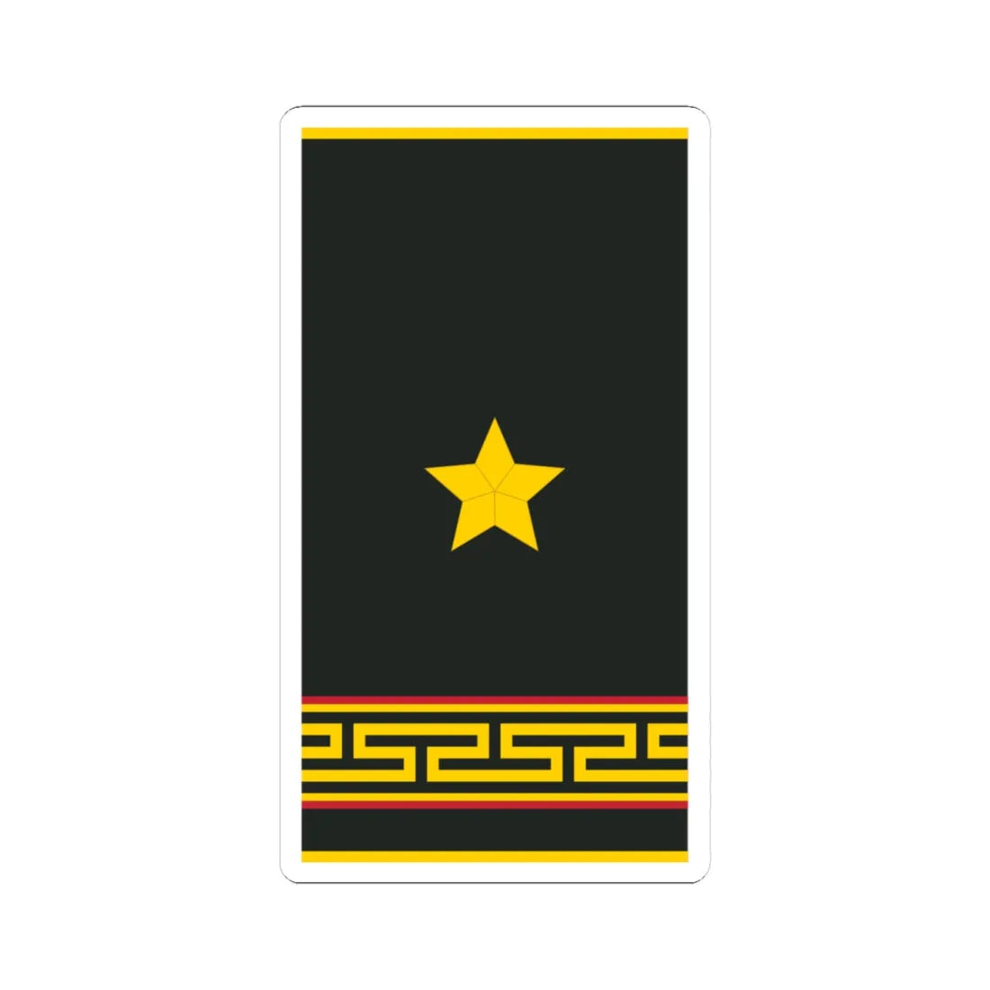 Mongolian Army MAJ shirt (Mongolia) (Military Rank) STICKER Vinyl Kiss-Cut Decal 4 Inch White - The Sticker Space