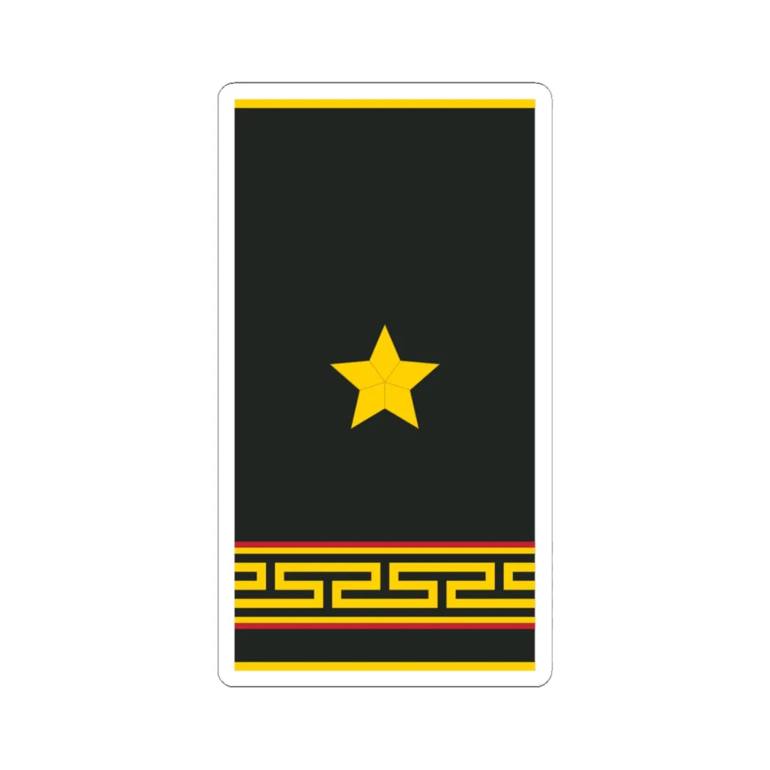 Mongolian Army MAJ shirt (Mongolia) (Military Rank) STICKER Vinyl Kiss-Cut Decal 6 Inch White - The Sticker Space