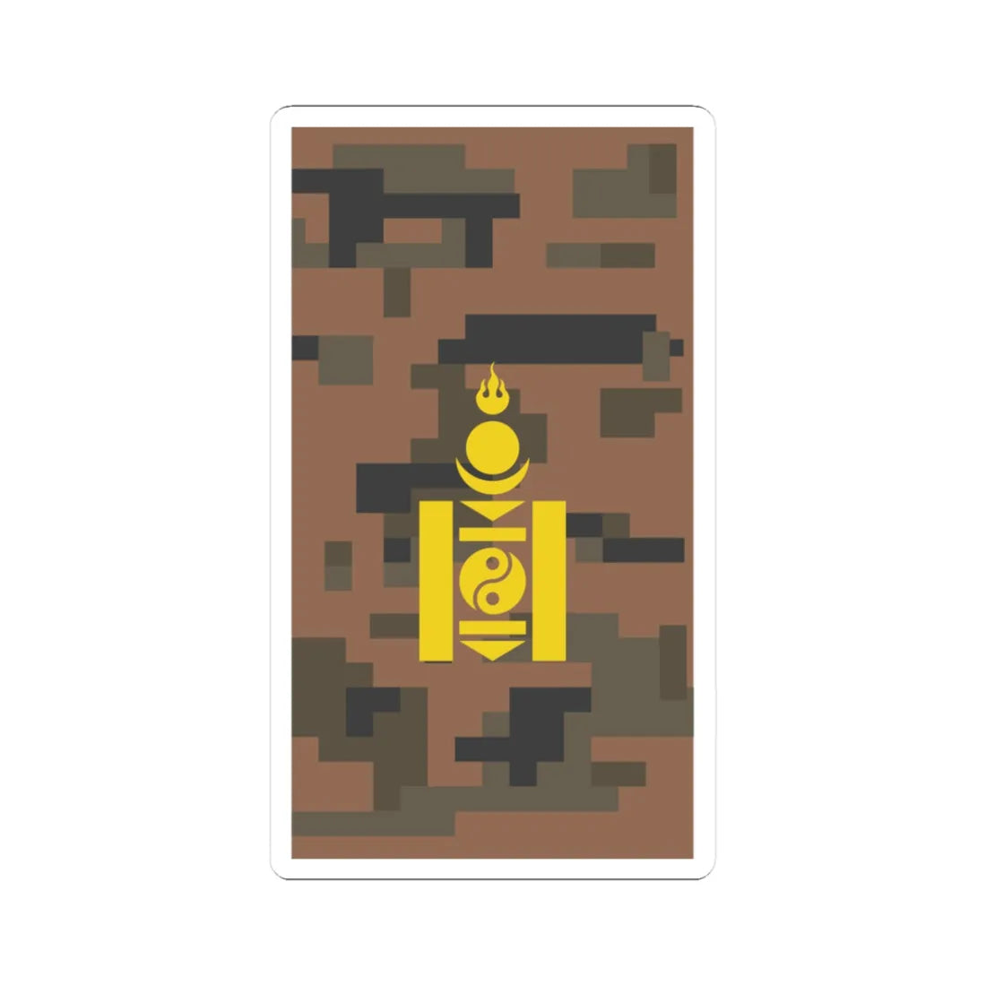 Mongolian Army Member of cabinet field (Mongolia) (Military Rank) STICKER Vinyl Kiss-Cut Decal 3 Inch White - The Sticker Space