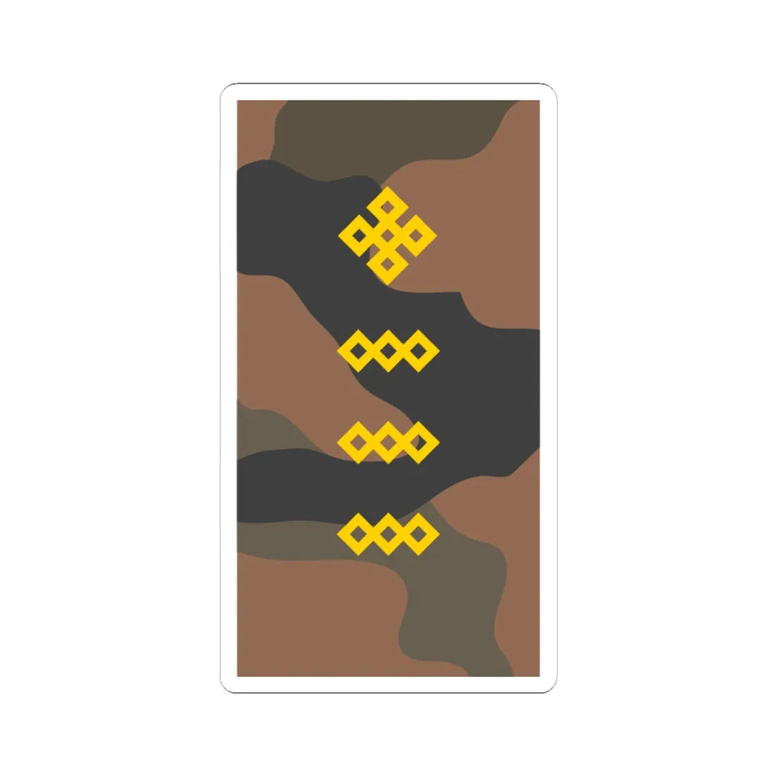 Mongolian Army MSG field 2003 2011 (Mongolia) (Military Rank) STICKER Vinyl Kiss-Cut Decal 3 Inch White - The Sticker Space