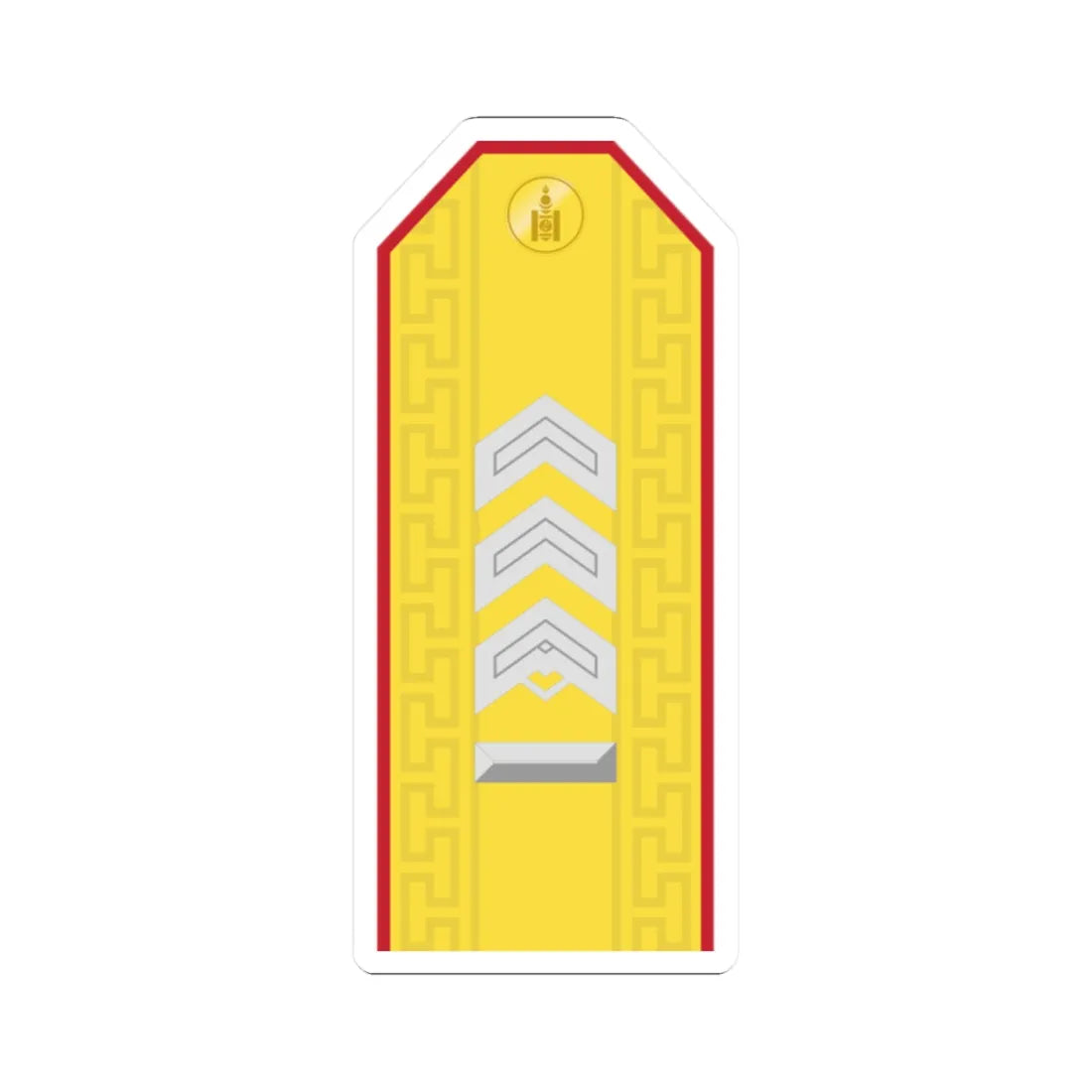 Mongolian Army MSG parade (Mongolia) (Military Rank) STICKER Vinyl Kiss-Cut Decal 2 Inch White - The Sticker Space