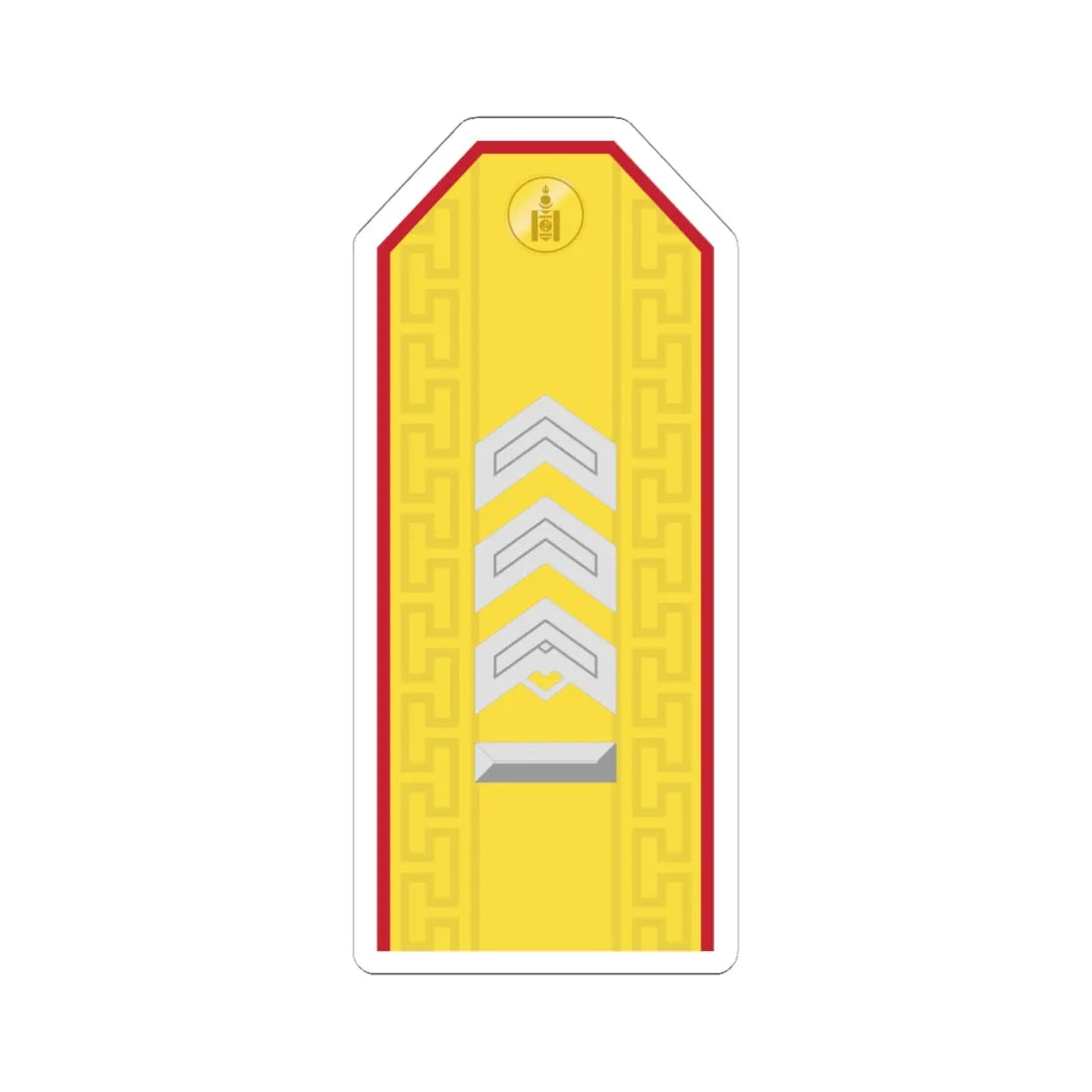 Mongolian Army MSG parade (Mongolia) (Military Rank) STICKER Vinyl Kiss-Cut Decal 6 Inch White - The Sticker Space