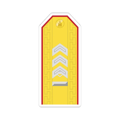 Mongolian Army MSG parade (Mongolia) (Military Rank) STICKER Vinyl Kiss-Cut Decal 6 Inch White - The Sticker Space