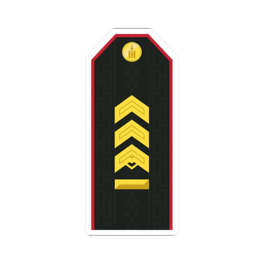 Mongolian Army MSG service (Mongolia) (Military Rank) STICKER Vinyl Kiss-Cut Decal 2 Inch White - The Sticker Space