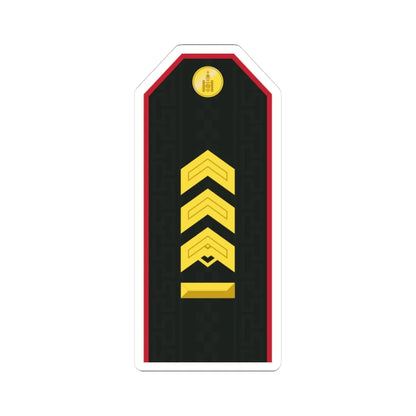 Mongolian Army MSG service (Mongolia) (Military Rank) STICKER Vinyl Kiss-Cut Decal 3 Inch White - The Sticker Space