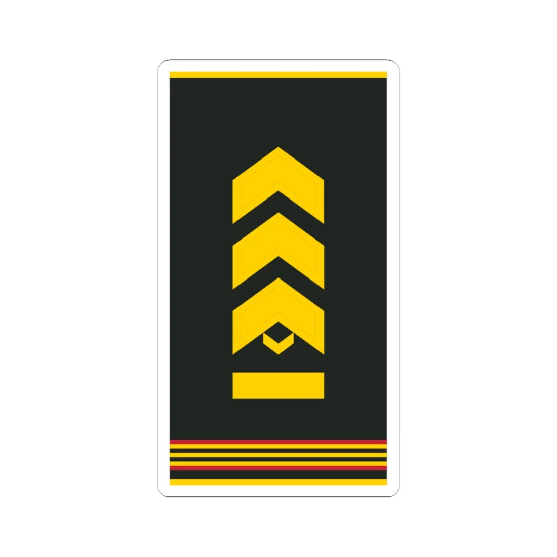Mongolian Army MSG shirt (Mongolia) (Military Rank) STICKER Vinyl Kiss-Cut Decal 3 Inch White - The Sticker Space