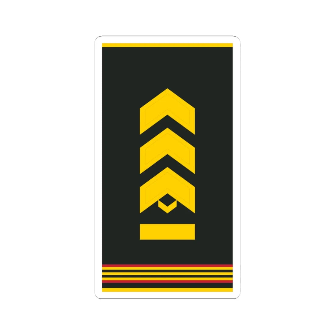 Mongolian Army MSG shirt (Mongolia) (Military Rank) STICKER Vinyl Kiss-Cut Decal 4 Inch White - The Sticker Space