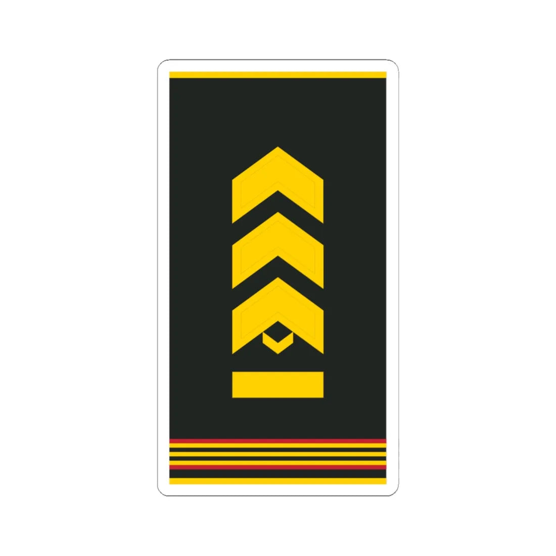 Mongolian Army MSG shirt (Mongolia) (Military Rank) STICKER Vinyl Kiss-Cut Decal 6 Inch White - The Sticker Space