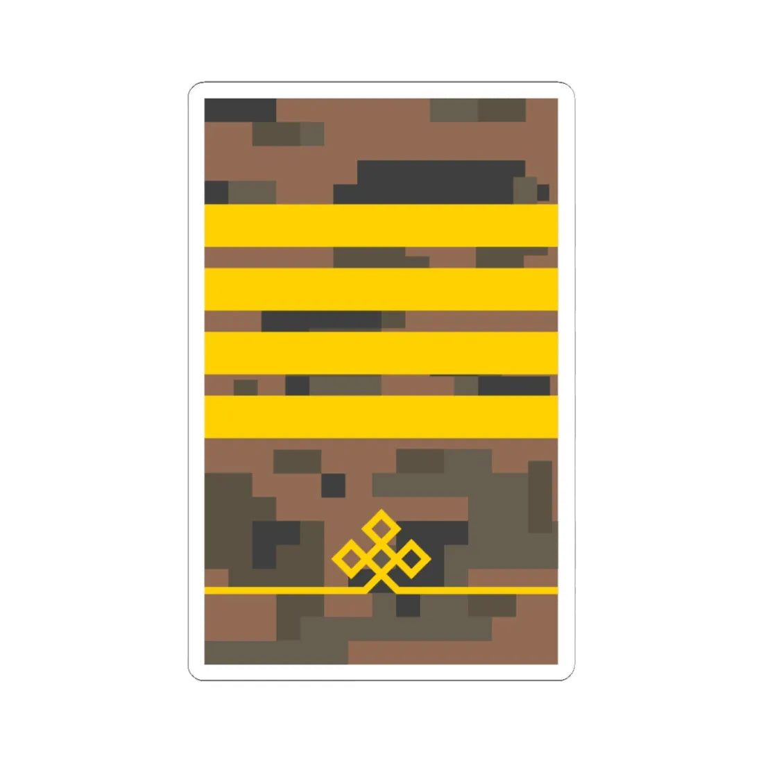 Mongolian Army SCPv field (Mongolia) (Military Rank) STICKER Vinyl Kiss-Cut Decal 6 Inch White - The Sticker Space