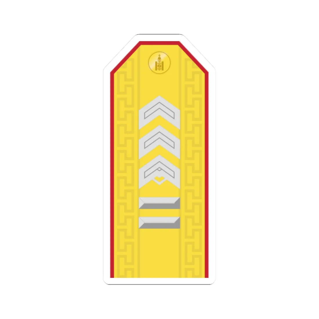 Mongolian Army SGM parade (Mongolia) (Military Rank) STICKER Vinyl Kiss-Cut Decal 2 Inch White - The Sticker Space