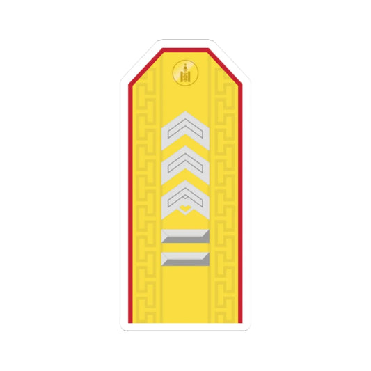 Mongolian Army SGM parade (Mongolia) (Military Rank) STICKER Vinyl Kiss-Cut Decal 2 Inch White - The Sticker Space