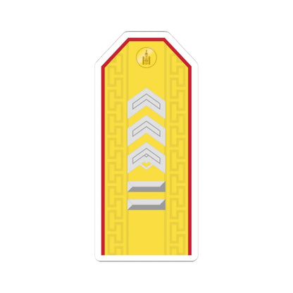Mongolian Army SGM parade (Mongolia) (Military Rank) STICKER Vinyl Kiss-Cut Decal 3 Inch White - The Sticker Space