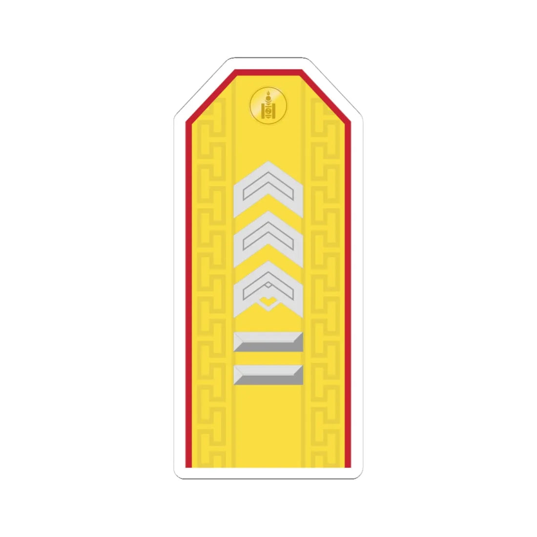 Mongolian Army SGM parade (Mongolia) (Military Rank) STICKER Vinyl Kiss-Cut Decal 4 Inch White - The Sticker Space