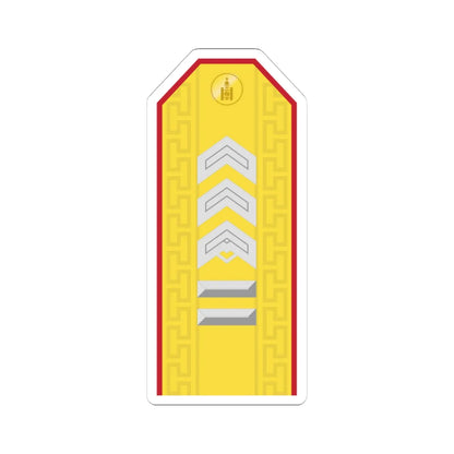 Mongolian Army SGM parade (Mongolia) (Military Rank) STICKER Vinyl Kiss-Cut Decal 4 Inch White - The Sticker Space