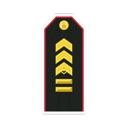 Mongolian Army SGM service (Mongolia) (Military Rank) STICKER Vinyl Kiss-Cut Decal 2 Inch White - The Sticker Space