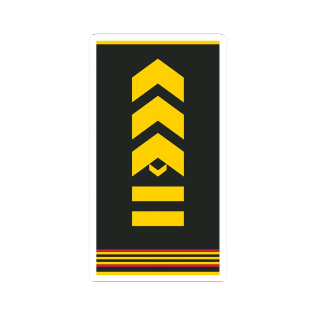 Mongolian Army SGM shirt (Mongolia) (Military Rank) STICKER Vinyl Kiss-Cut Decal 2 Inch White - The Sticker Space