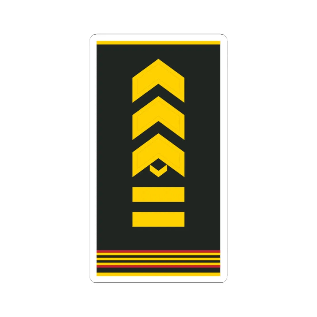 Mongolian Army SGM shirt (Mongolia) (Military Rank) STICKER Vinyl Kiss-Cut Decal 3 Inch White - The Sticker Space