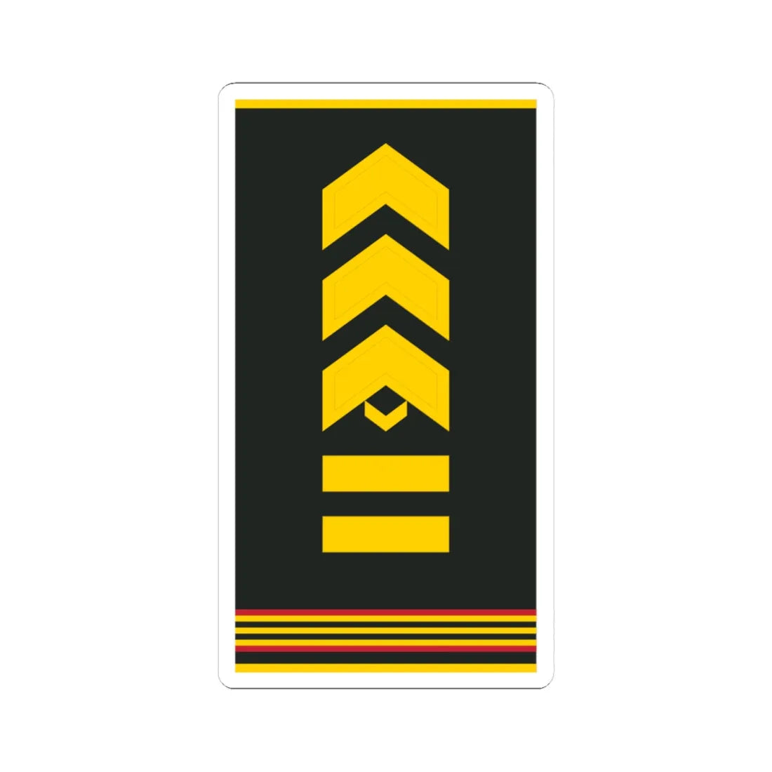 Mongolian Army SGM shirt (Mongolia) (Military Rank) STICKER Vinyl Kiss-Cut Decal 4 Inch White - The Sticker Space