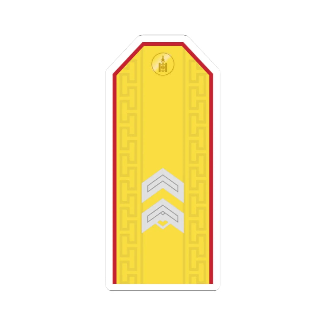 Mongolian Army SGT parade (Mongolia) (Military Rank) STICKER Vinyl Kiss-Cut Decal 2 Inch White - The Sticker Space