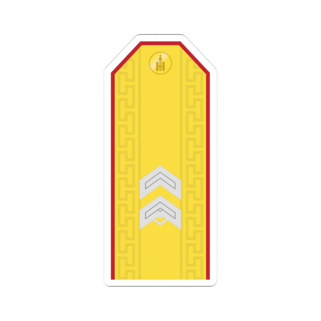 Mongolian Army SGT parade (Mongolia) (Military Rank) STICKER Vinyl Kiss-Cut Decal 3 Inch White - The Sticker Space