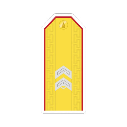 Mongolian Army SGT parade (Mongolia) (Military Rank) STICKER Vinyl Kiss-Cut Decal 3 Inch White - The Sticker Space