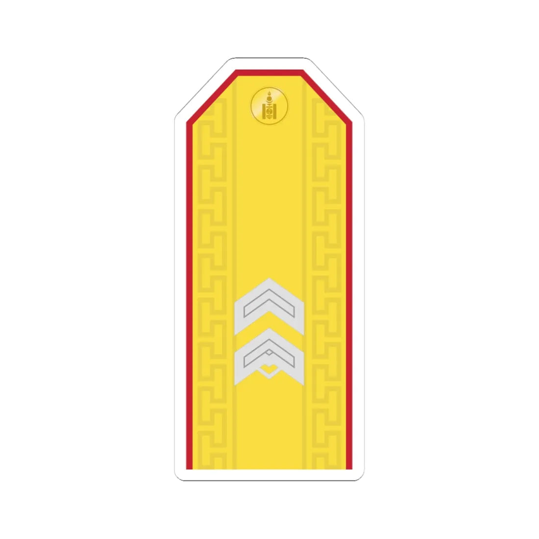 Mongolian Army SGT parade (Mongolia) (Military Rank) STICKER Vinyl Kiss-Cut Decal 4 Inch White - The Sticker Space