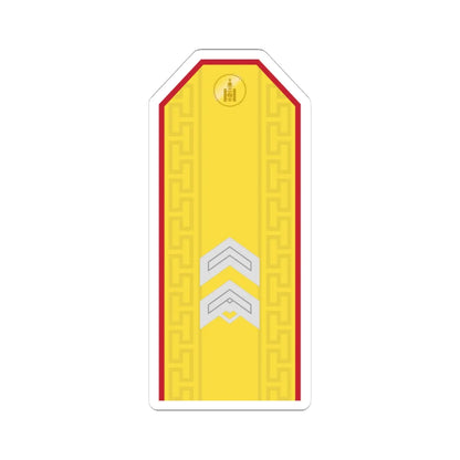 Mongolian Army SGT parade (Mongolia) (Military Rank) STICKER Vinyl Kiss-Cut Decal 4 Inch White - The Sticker Space