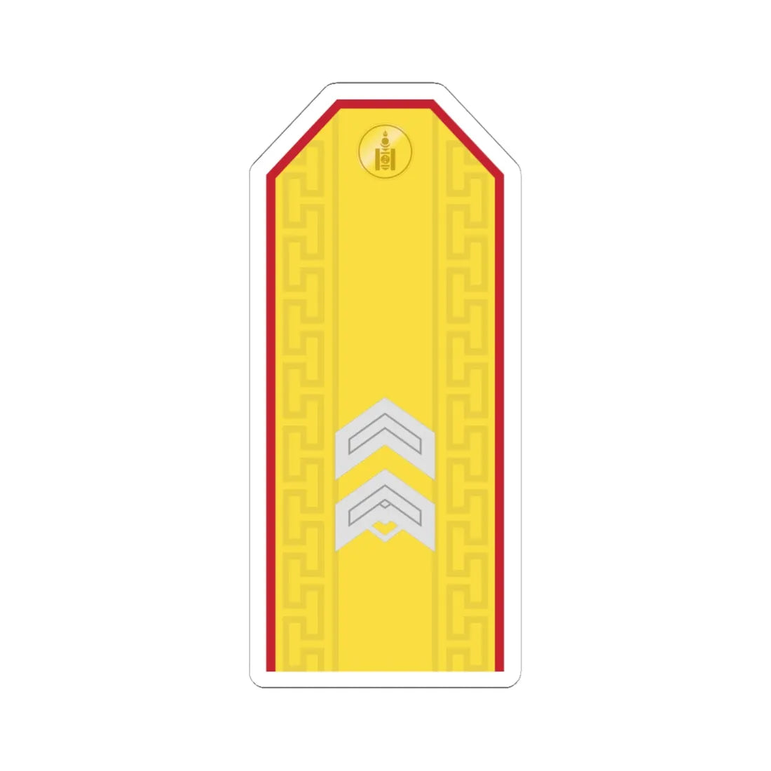 Mongolian Army SGT parade (Mongolia) (Military Rank) STICKER Vinyl Kiss-Cut Decal 6 Inch White - The Sticker Space