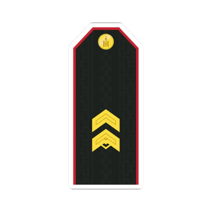 Mongolian Army SGT service (Mongolia) (Military Rank) STICKER Vinyl Kiss-Cut Decal 2 Inch White - The Sticker Space