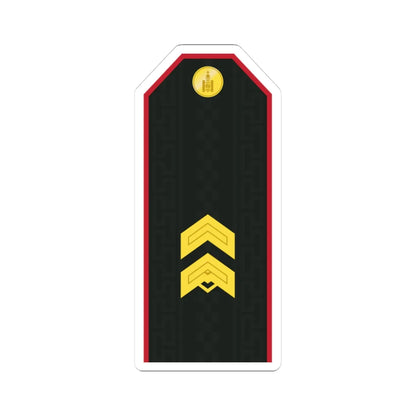 Mongolian Army SGT service (Mongolia) (Military Rank) STICKER Vinyl Kiss-Cut Decal 3 Inch White - The Sticker Space