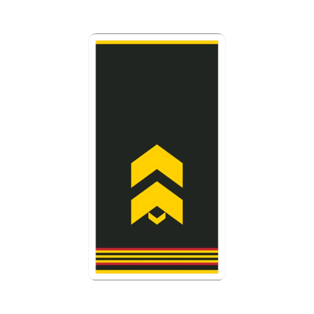 Mongolian Army SGT shirt (Mongolia) (Military Rank) STICKER Vinyl Kiss-Cut Decal 2 Inch White - The Sticker Space